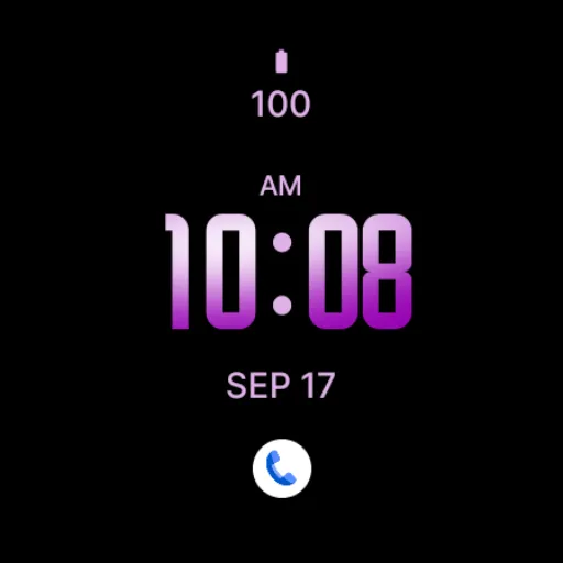Soft Purple Modern Watch Face screenshot 4