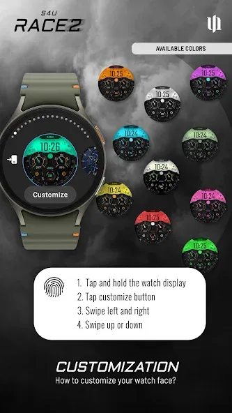 S4U Race2 - digital watch face screenshot 8