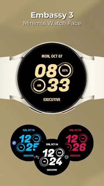Embassy 3: Minimal Watch Face screenshot 5