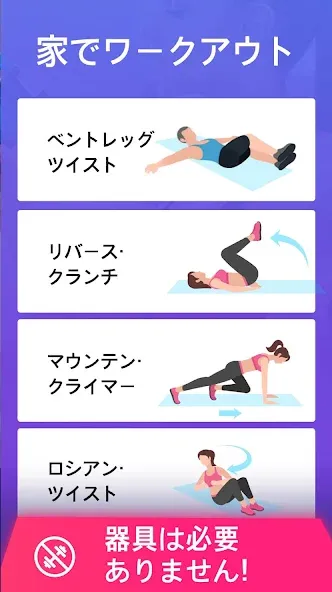 30日でお腹の脂肪を落とす - 腹筋アプリ & 筋トレ screenshot 4