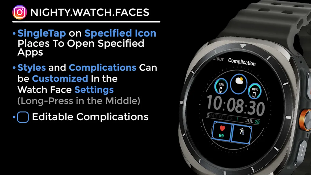 Night ver 21 - watch face screenshot 13