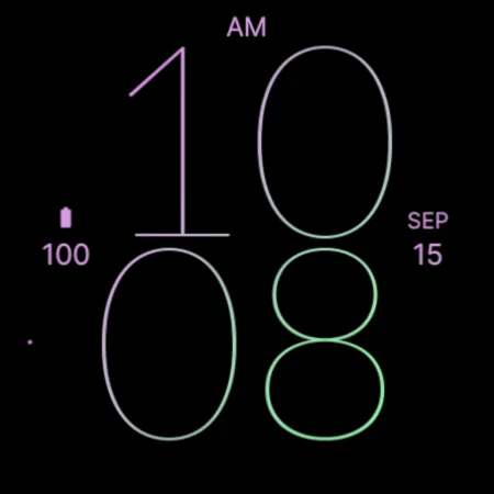 Pink Orchid Line Watch Face screenshot 4