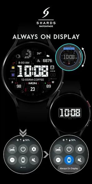 SH070 Watch Face, WearOS watch screenshot 7