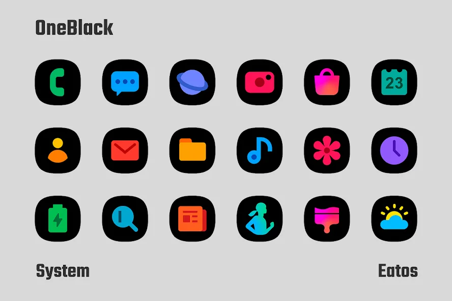 OneBlack - Icon Pack screenshot 1