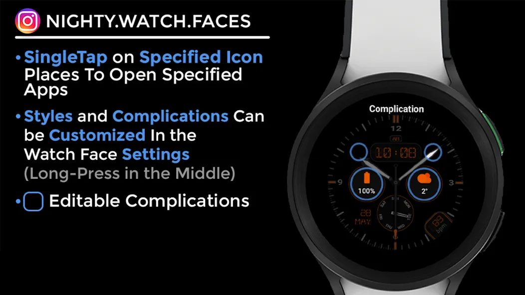 Ortanight - watch face screenshot 13