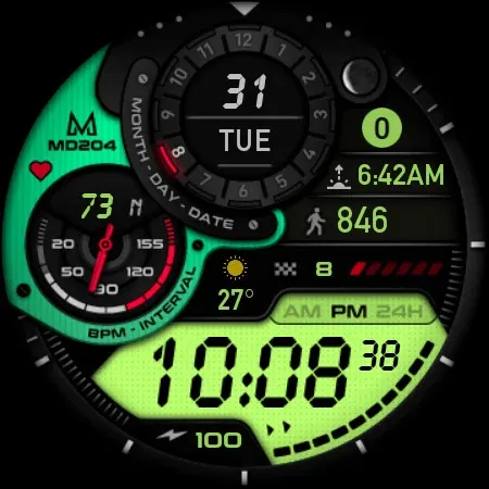 MD204 - Digital watch face screenshot 13