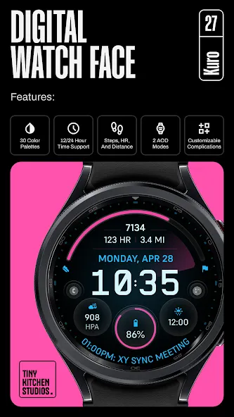 TKS 27 Kuro Watch Face screenshot 2