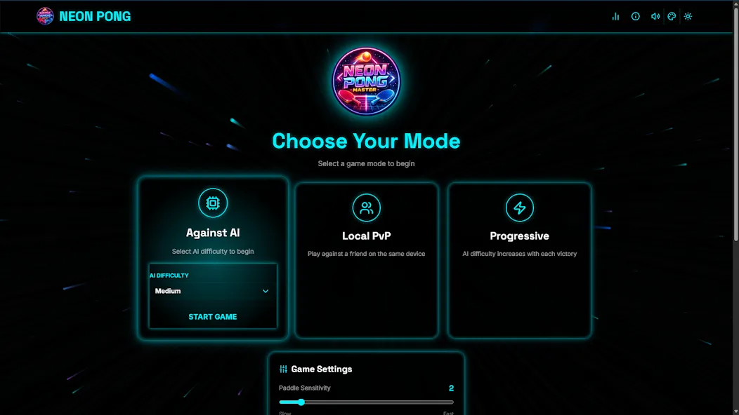 Neon Pong Master Offline Play screenshot 25