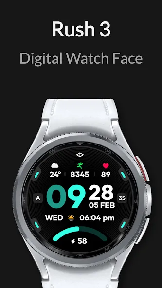 Rush 3: Digital Watch Face screenshot 5