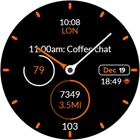 Clean Analog watch face screenshot 10