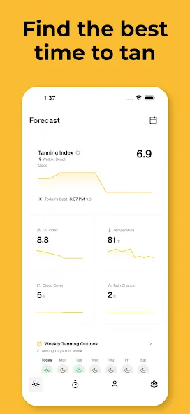 UV Tan: Tanning & Sun Tracker screenshot 1