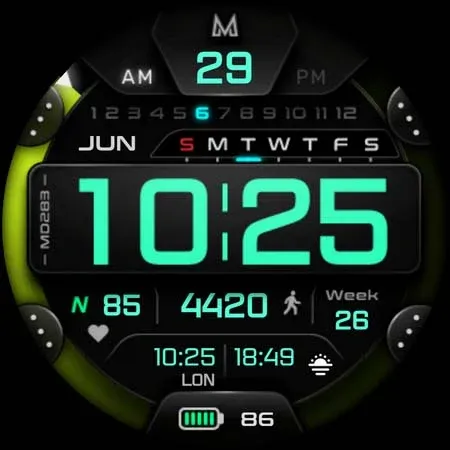 MD283 3D Digital watch face screenshot 20