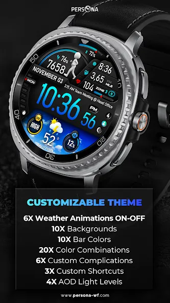 PER23 Platinum Watch Face screenshot 34