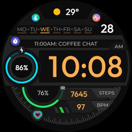 TVV Sport 5 Digital Watch Face screenshot 12