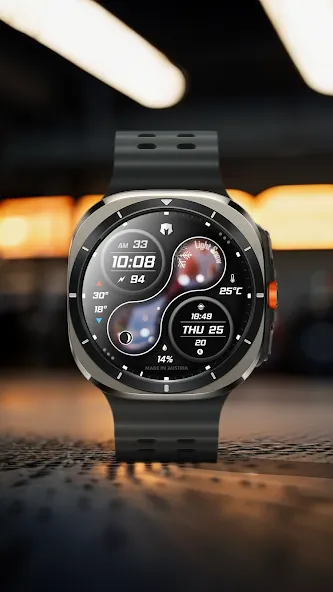 DM160 Stylish Tech Watch Face screenshot 4