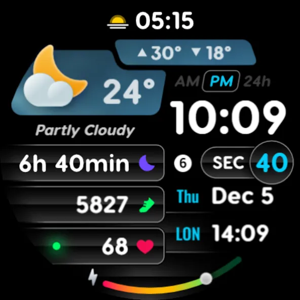PRADO 72 Weather Watch Face screenshot 9