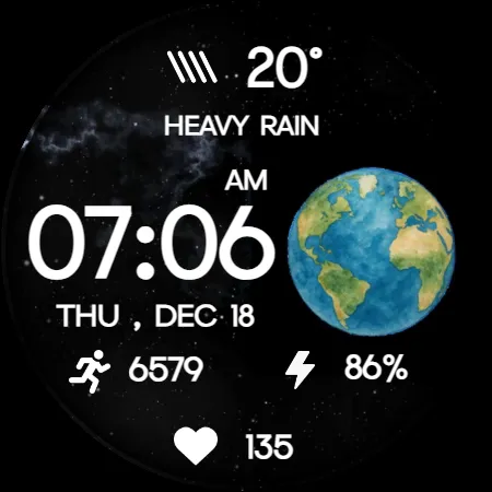 Earth Galaxy WatchFace screenshot 18