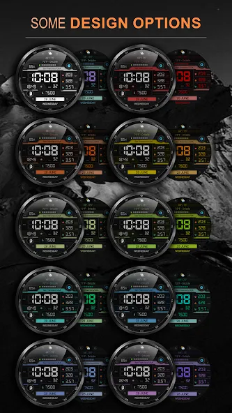 WFP 052 Digital watch face screenshot 2