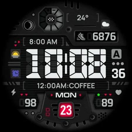 SH070 Watch Face, WearOS watch screenshot 9
