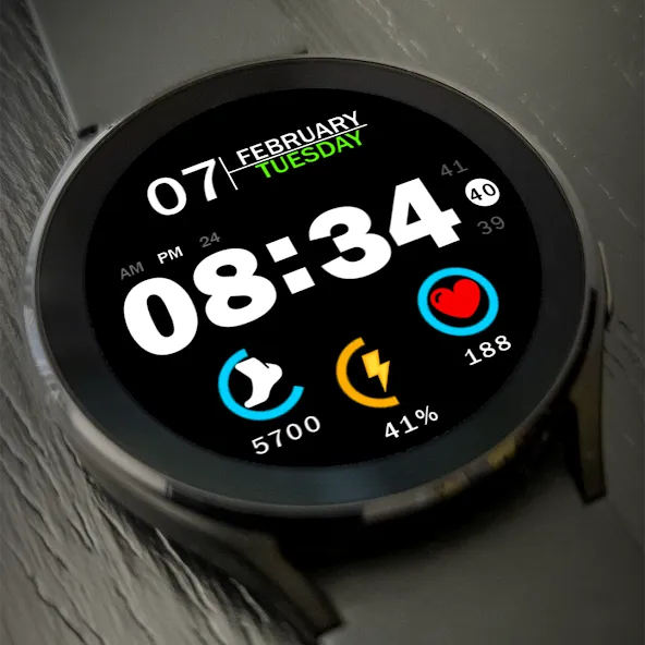 Key019 Digital Watch Face screenshot 3