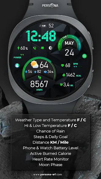 PER15 Sport Digital Watch Face screenshot 27