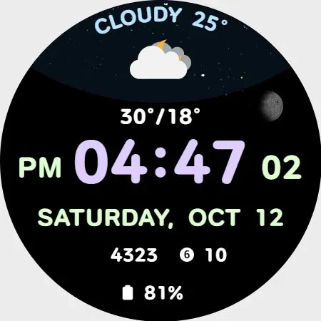 AWD CUTE S watch face screenshot 21