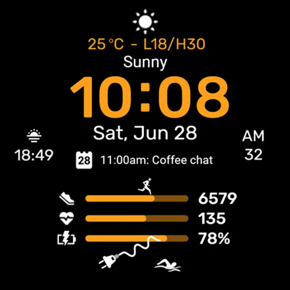 Watch face CNW-38 screenshot 6