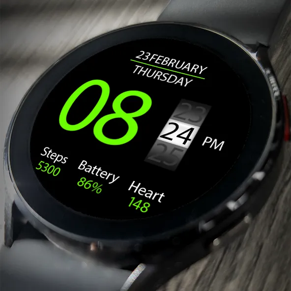 Key020 Digital Watch Face screenshot 1