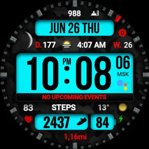 Dgt BigMod Informer Watch face screenshot 35