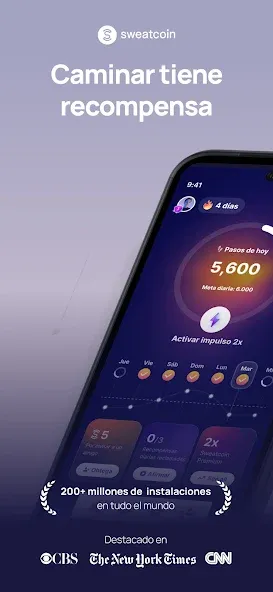 Podómetro de Sweatcoin screenshot 1