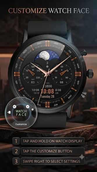 WFP 309 Elegant watch face screenshot 8