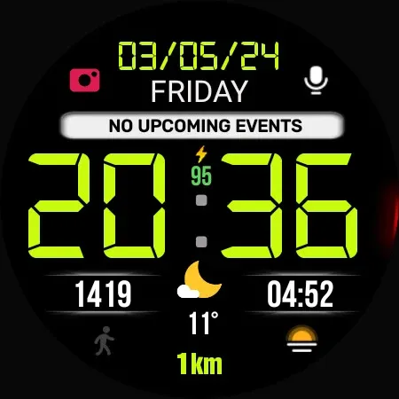 WIN BIG LCD Digital Watch Face screenshot 31