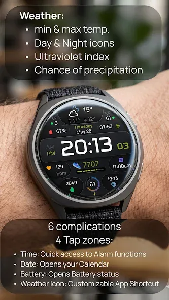 Digital Watch face D33 screenshot 2
