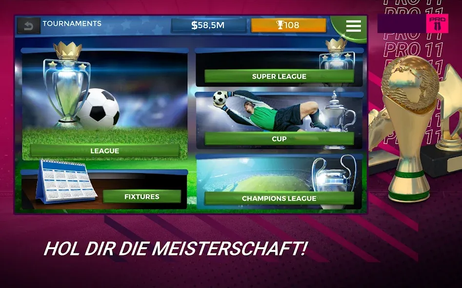 Pro 11 - Fußball Manager screenshot 10