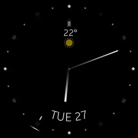 Minimal Black v20 Watch Face screenshot 13
