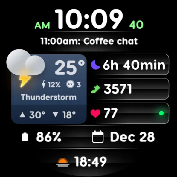PRADO 71 Weather Watch Face screenshot 10