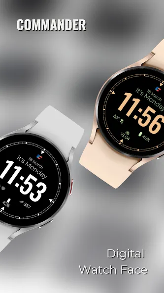 Commander: Digital Watch Face screenshot 1
