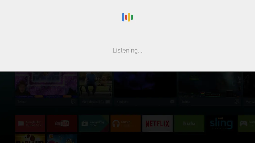 Google app for Android TV screenshot 1