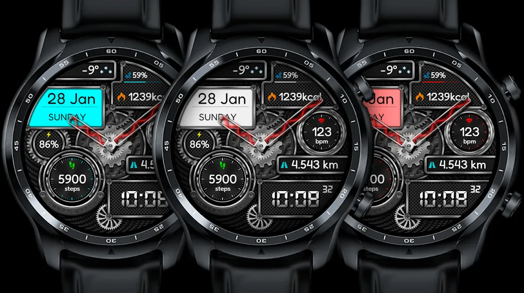 Hybrid TUNUK URX44 Watch face screenshot 1