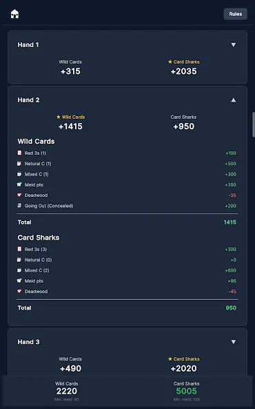 Canasta Score Pro - Ad Free screenshot 15