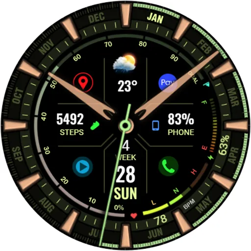 WFP 323 Analog Watch Face screenshot 44