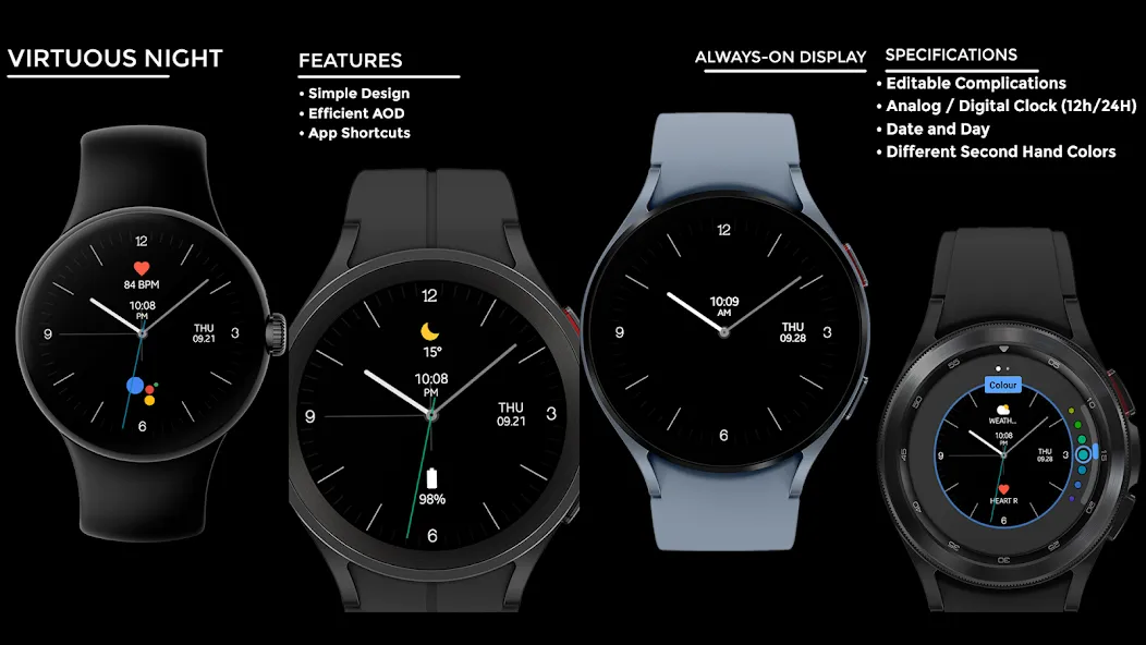 Virtuous Night - watch face screenshot 15