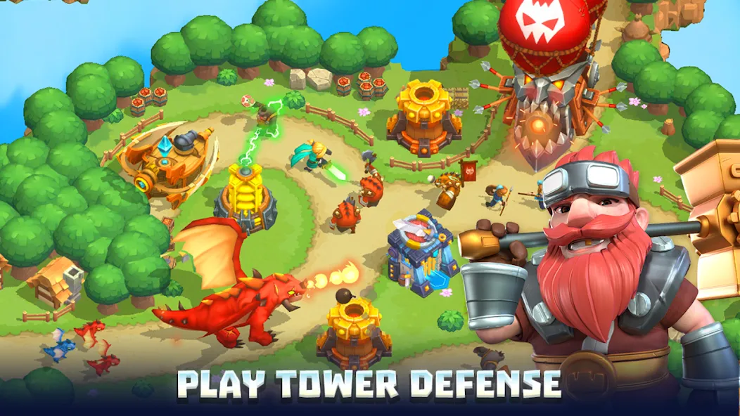 Wild Sky TD: Tower Defense RPG screenshot 2