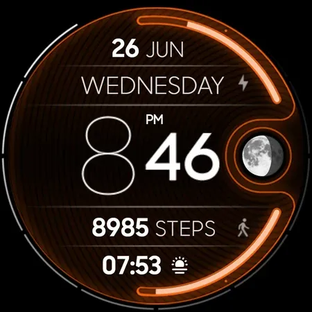 NEON Lunar - watch face screenshot 15