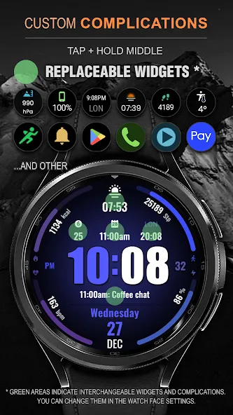 WFP 318 Digital watch face screenshot 3