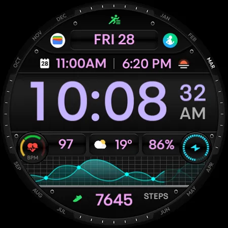 TVV Sport 7 Digital Watch Face screenshot 12