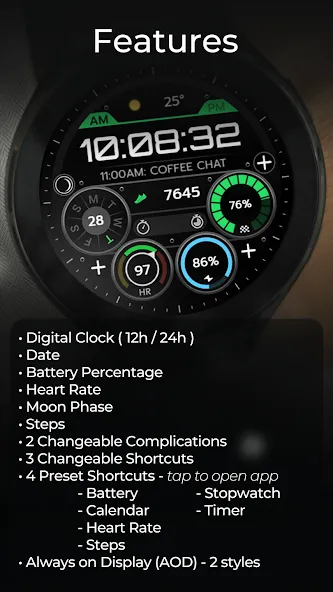 TVV Workout 6 Watch Face screenshot 3