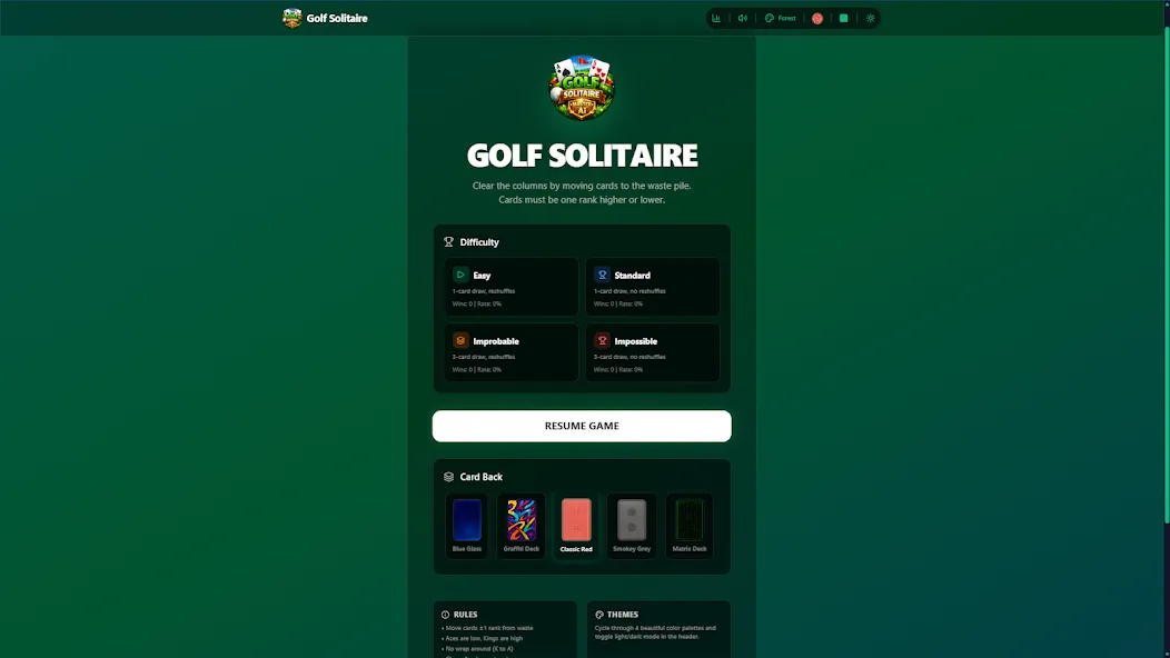 Golf Solitaire Offline Master screenshot 25