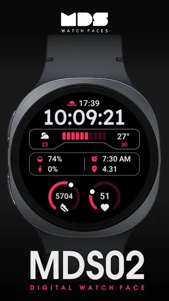 MDS02 Digital Watch Face screenshot 1