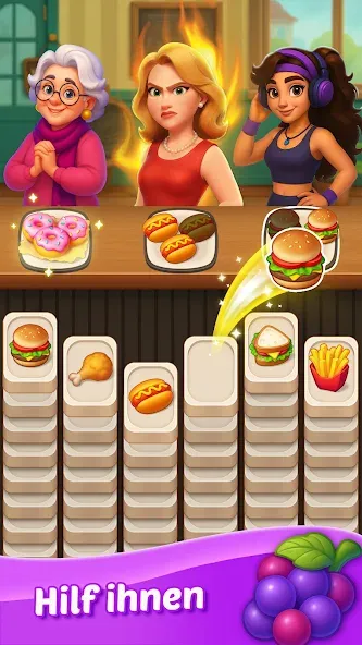 Essen Sortieren: Puzzlespiel screenshot 1